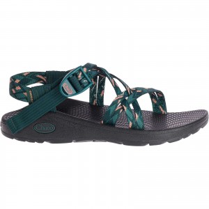 Deep Green Chacos ZX/1 Dual Strap Wide Width Cloud Sandal | QOI-469703