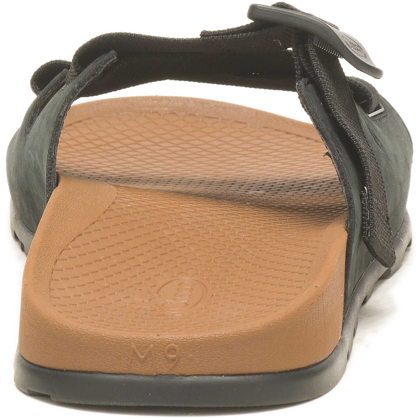 Black Chacos Lowdown Leather Slide | XBS-624387