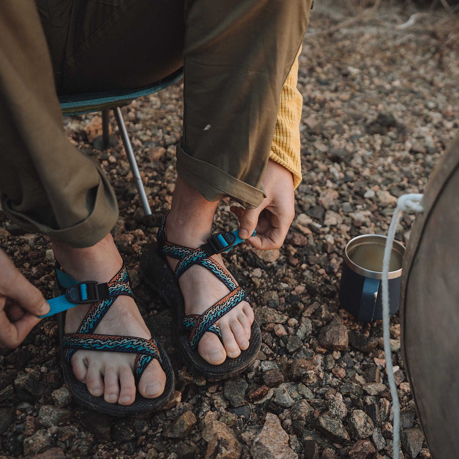 Light Turquoise Chacos Rapid Pro Toe-Loop | HDR-783910